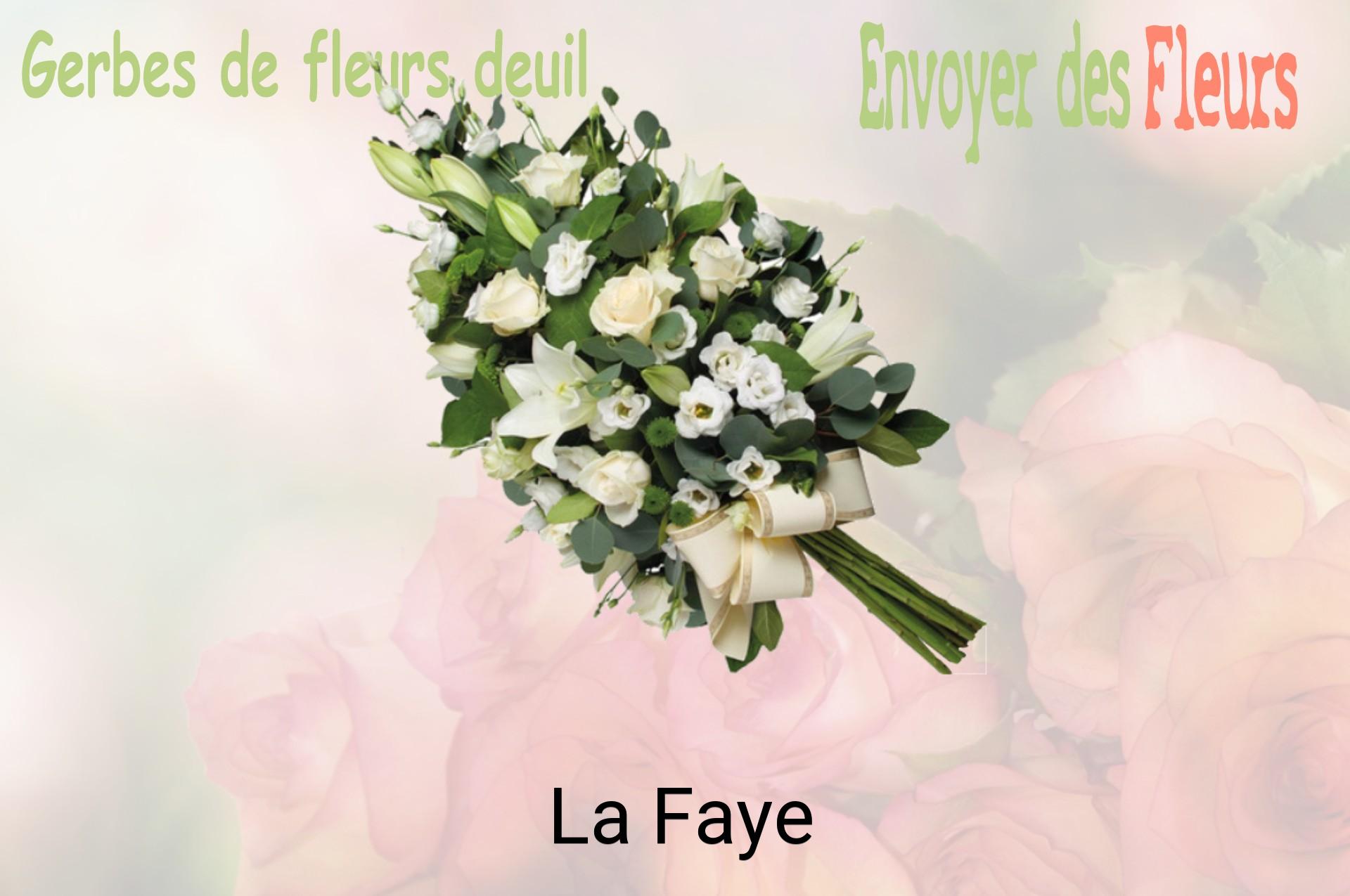 Gerbe de fleurs de deuil livrée à La Faye